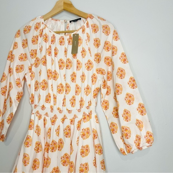 J.Crew Smocked-waist mini dress in gathered floral block print size xsmall - Picture 2 of 7